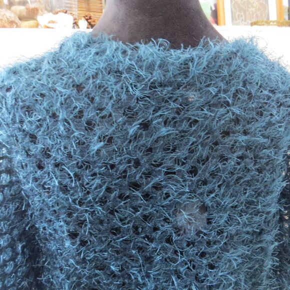 Kaktus Women's Open Knit Kimono Cardigan Dark Teal XL EUC - Picture 11 of 12